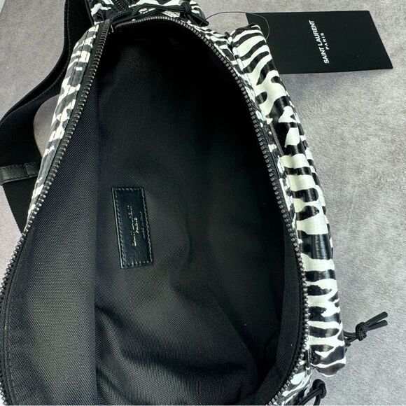 Saint Laurent Zebra Print Nylon Fanny Bag NWT - Picture 10 of 12
